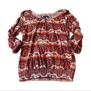 Lucky brand 3/4 sleeve top women's size Small S